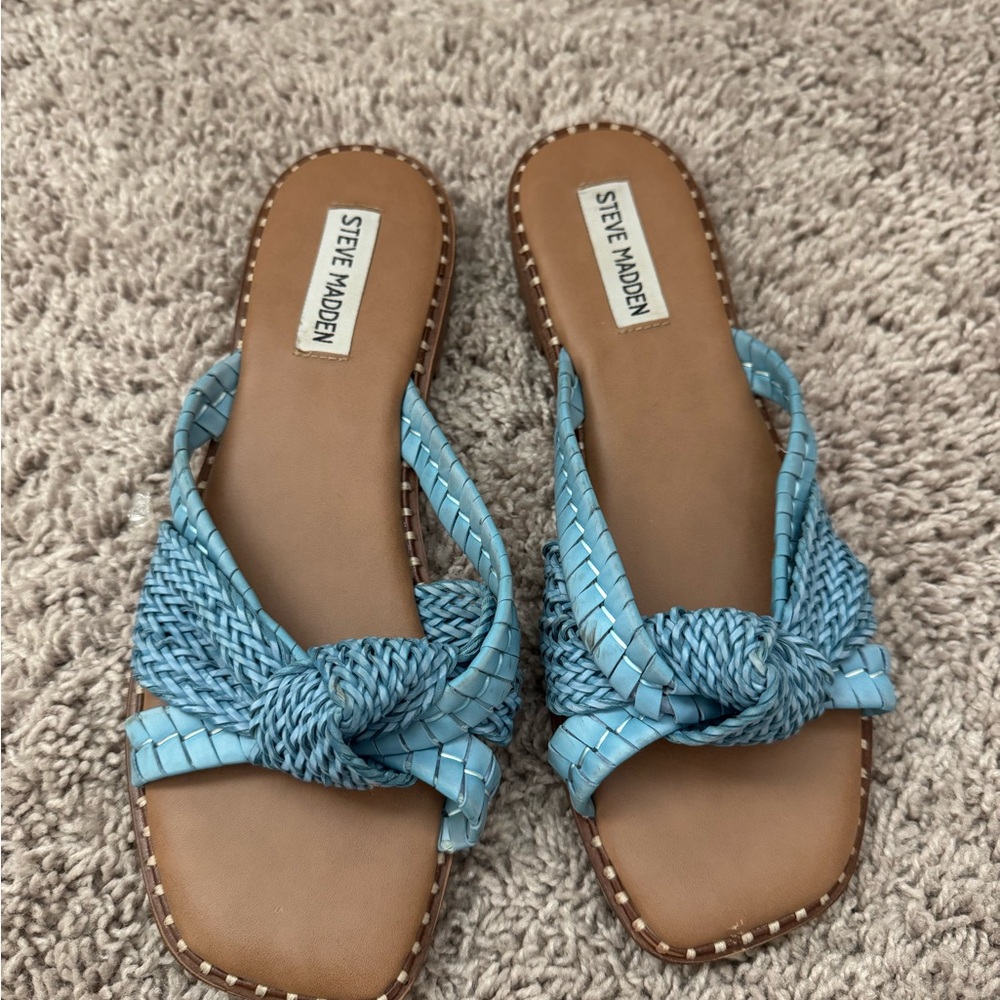 Steve Madden Light Blue Knotted Sandals